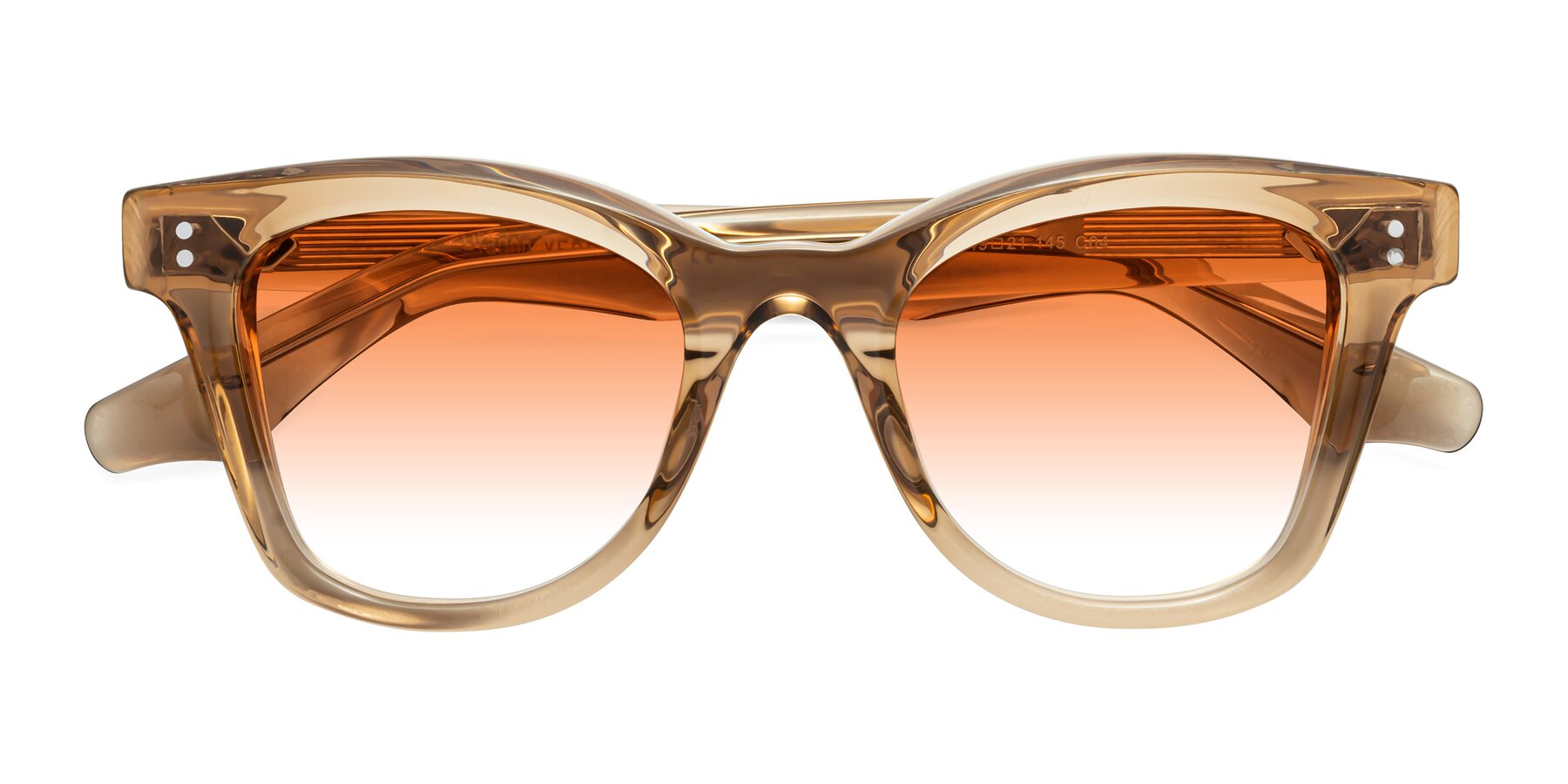 Folded Front of Dragon in Champagne with Orange Gradient Lenses