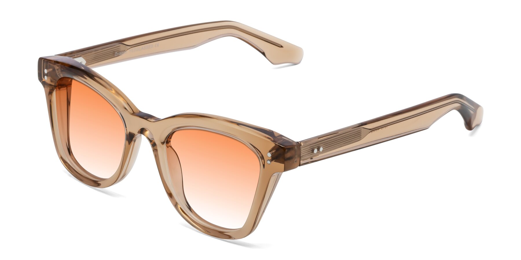 Angle of Dragon in Champagne with Orange Gradient Lenses