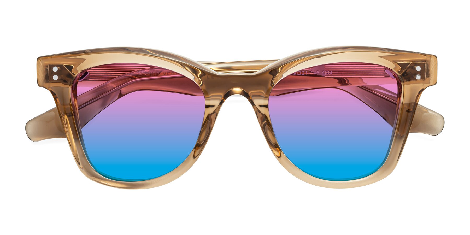 Folded Front of Dragon in Champagne with Pink / Blue Gradient Lenses