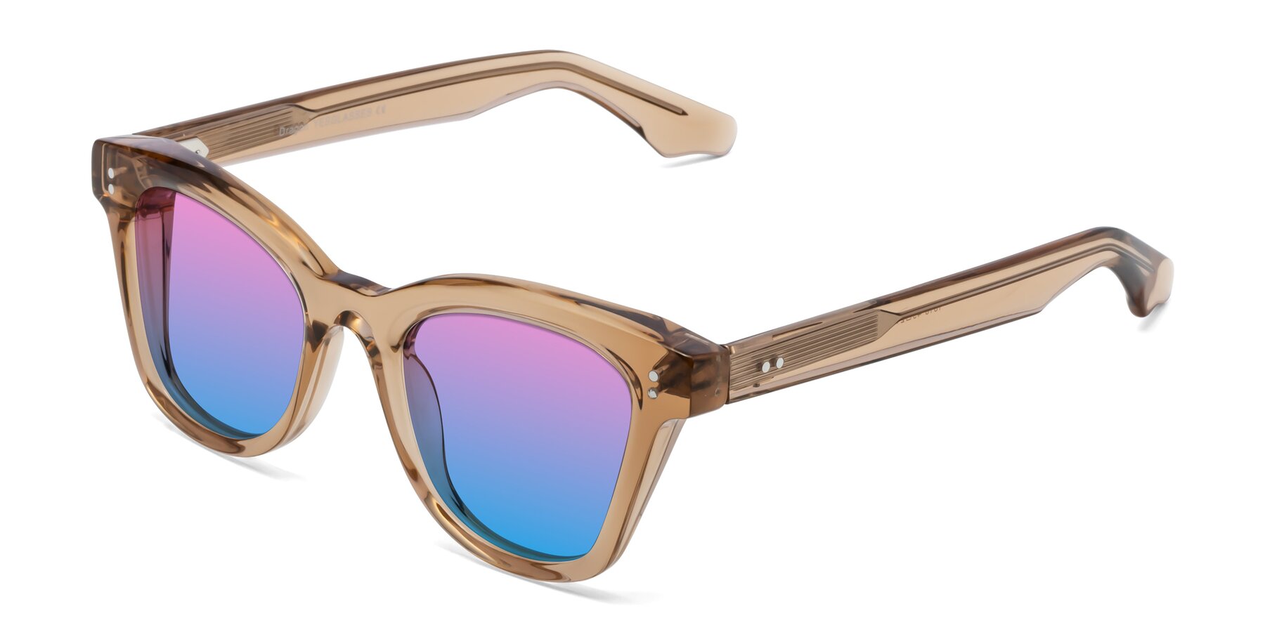 Angle of Dragon in Champagne with Pink / Blue Gradient Lenses