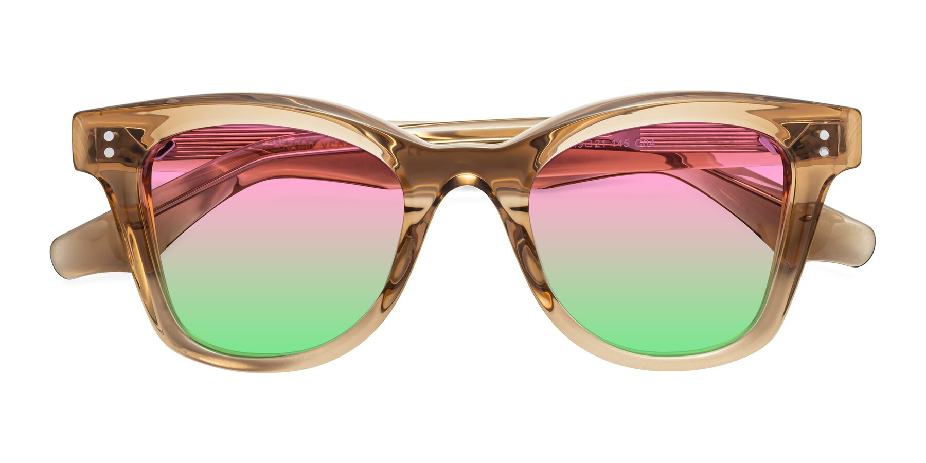 Folded Front of Dragon in Champagne with Pink / Green Gradient Lenses