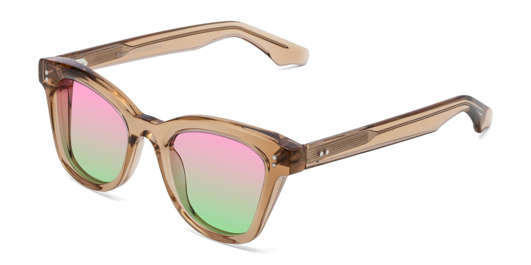 Angle of Dragon in Champagne with Pink / Green Gradient Lenses