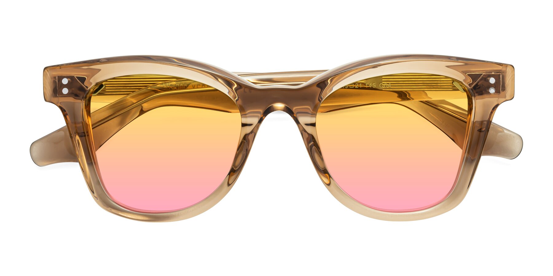 Folded Front of Dragon in Champagne with Yellow / Pink Gradient Lenses