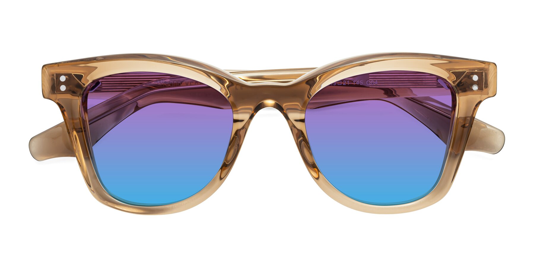 Folded Front of Dragon in Champagne with Purple / Blue Gradient Lenses