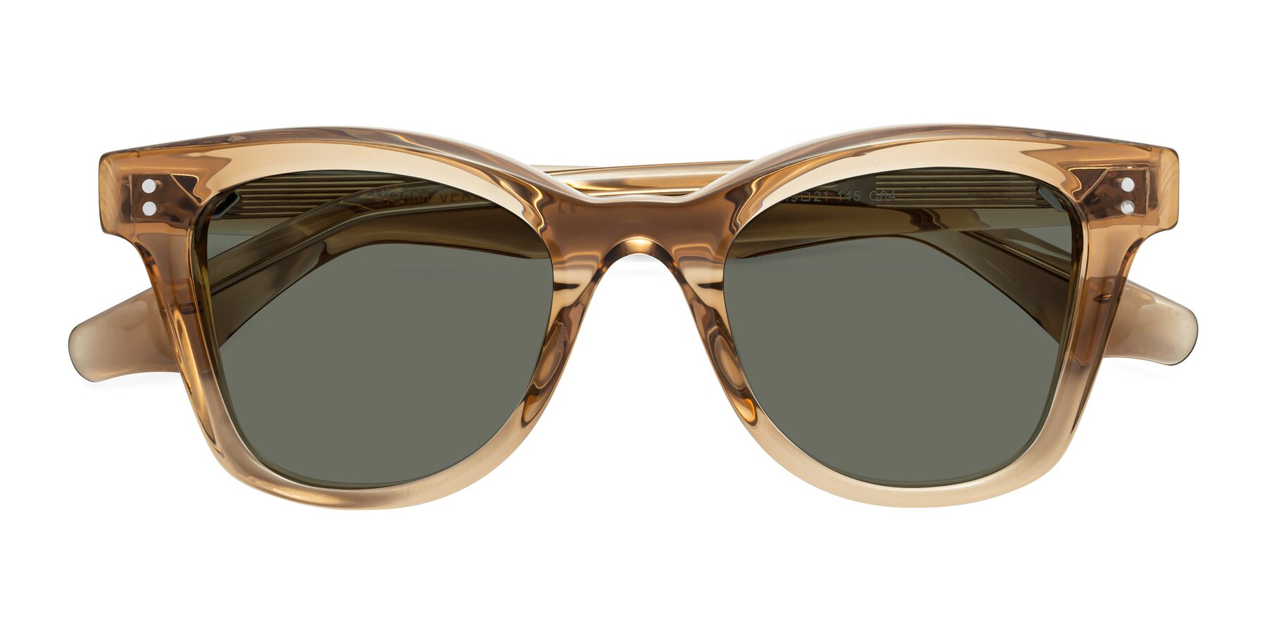 Folded Front of Dragon in Champagne with Gray Polarized Lenses