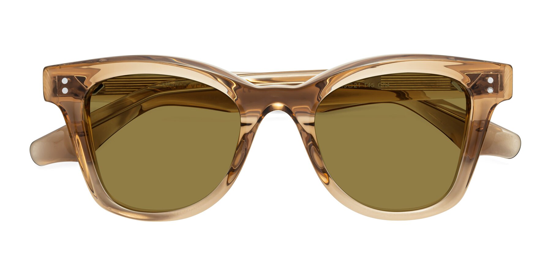 Folded Front of Dragon in Champagne with Brown Polarized Lenses
