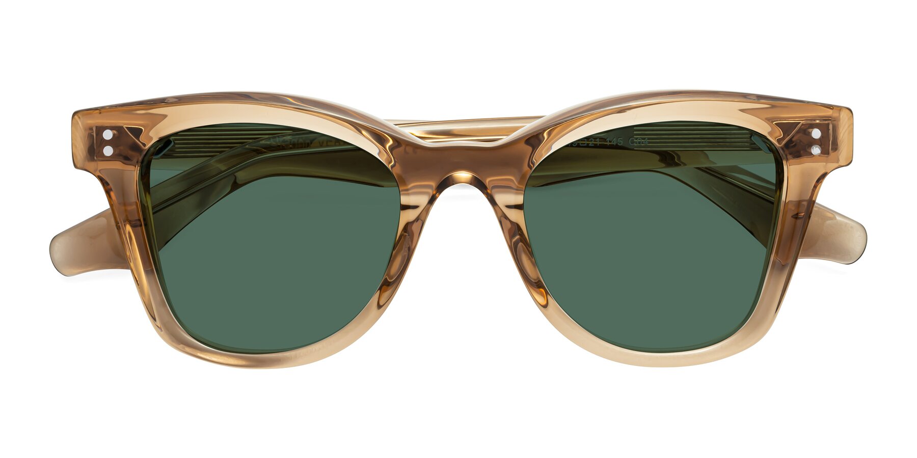 Folded Front of Dragon in Champagne with Green Polarized Lenses