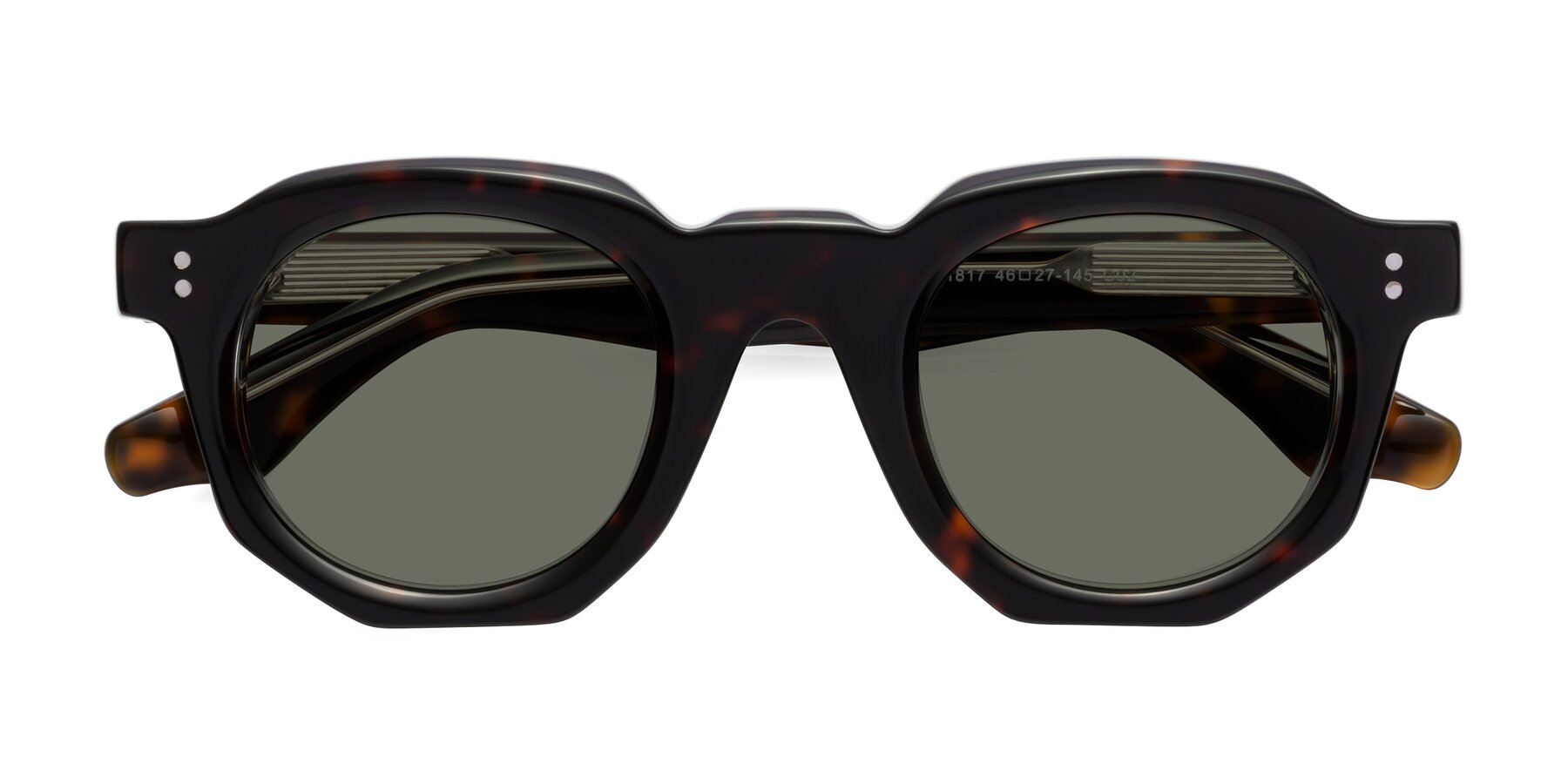 Folded Front of Clio in Tortoise with Gray Polarized Lenses