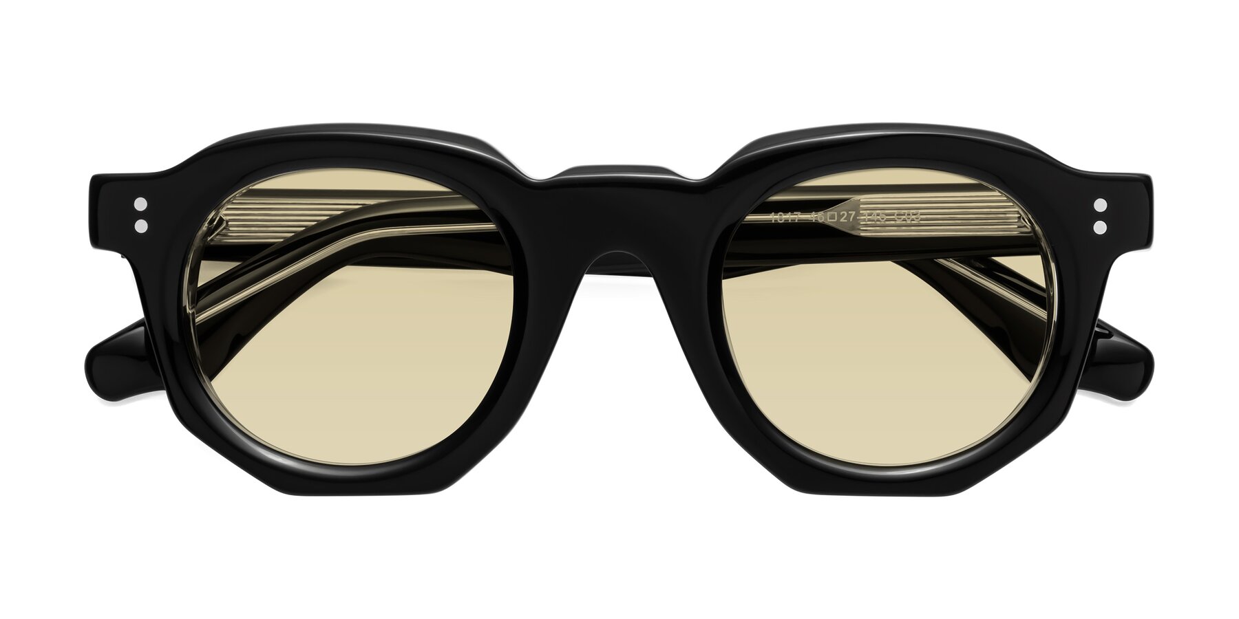 Clear Thick Geek-Chic Geometric Tinted Sunglasses