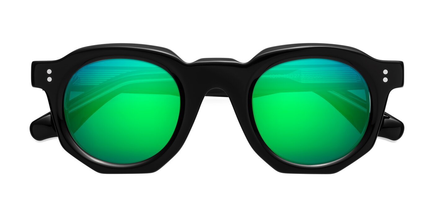 Clio - Black / Clear Flash Mirrored Sunglasses