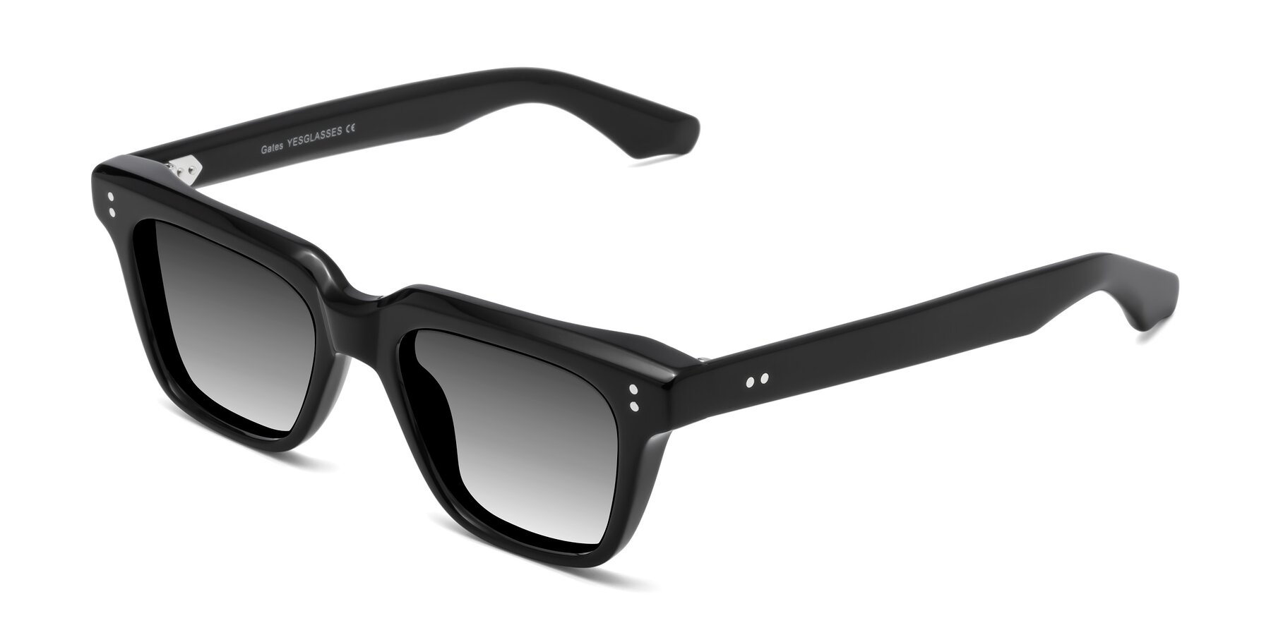 Angle of Gates in Black with Gray Gradient Lenses