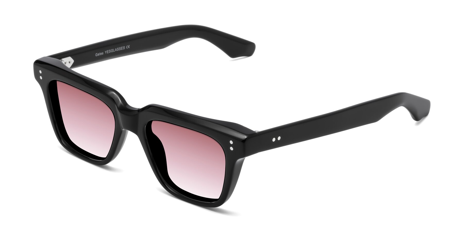 Angle of Gates in Black with Garnet Gradient Lenses