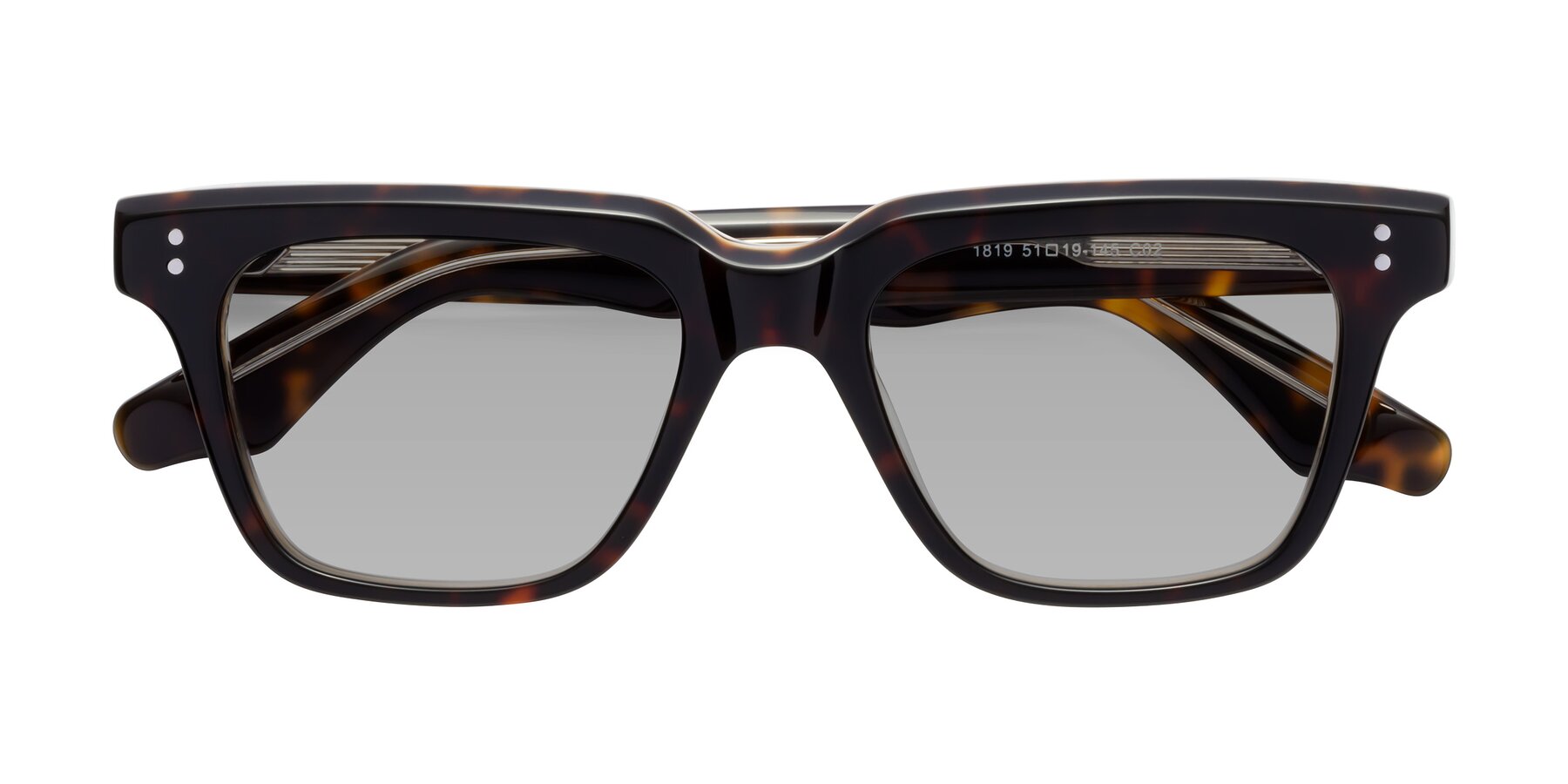 Folded Front of Gates in Tortoise-Clear with Light Gray Tinted Lenses