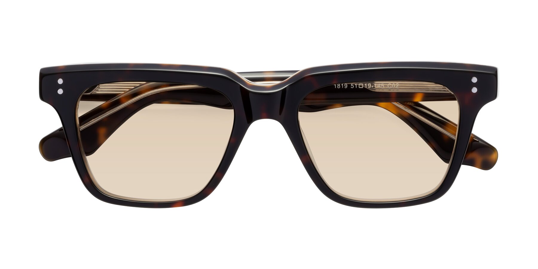 Folded Front of Gates in Tortoise-Clear with Light Brown Tinted Lenses