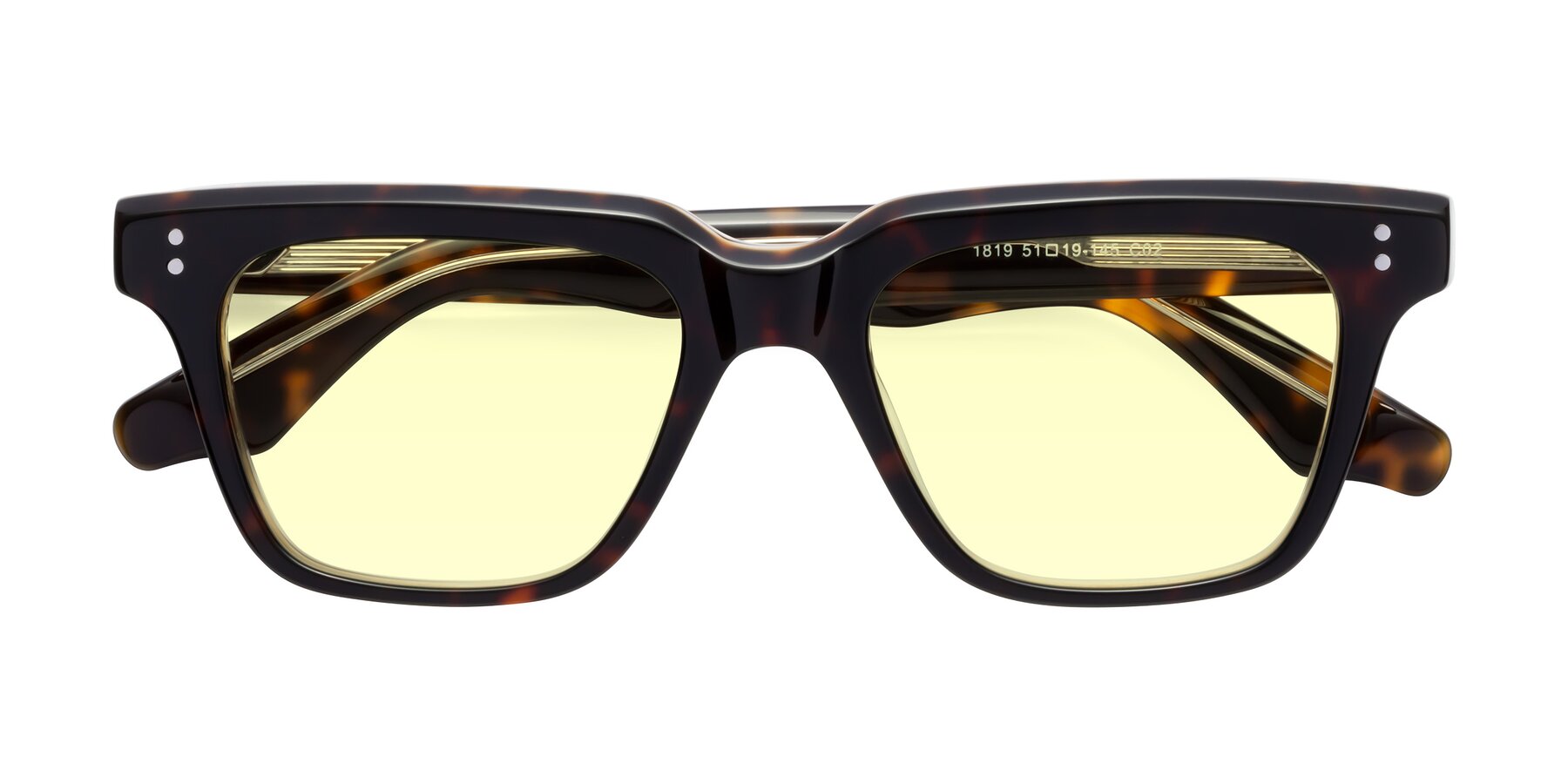Folded Front of Gates in Tortoise-Clear with Light Yellow Tinted Lenses