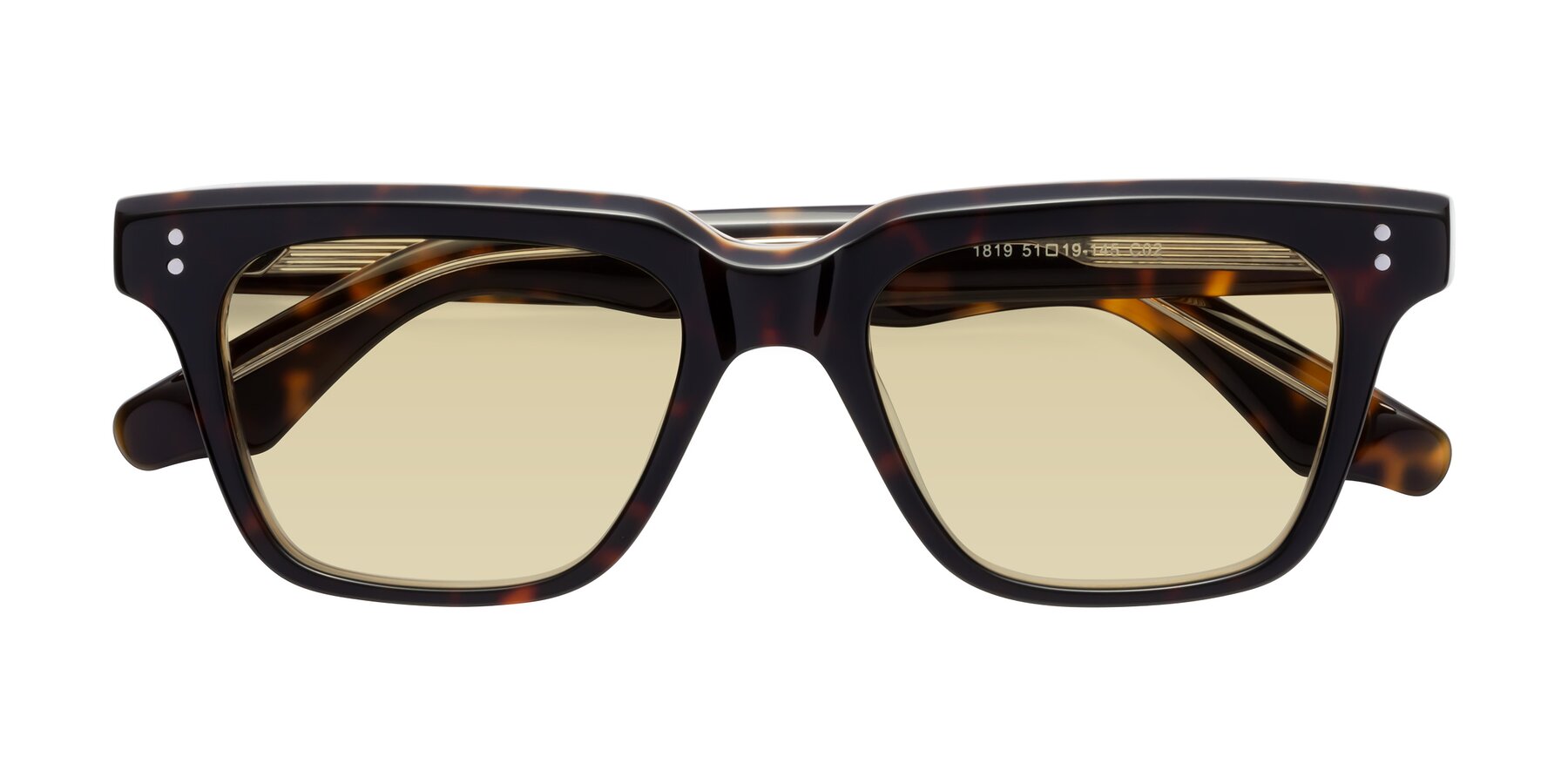 Folded Front of Gates in Tortoise-Clear with Light Champagne Tinted Lenses