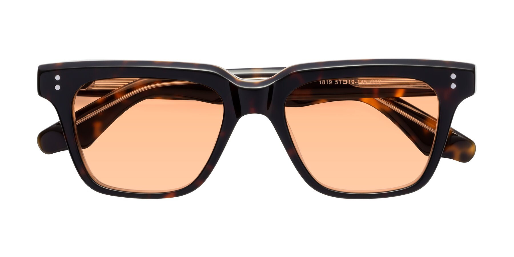 Folded Front of Gates in Tortoise-Clear with Light Orange Tinted Lenses