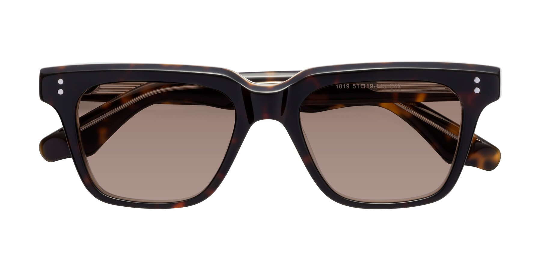 Folded Front of Gates in Tortoise-Clear with Medium Brown Tinted Lenses