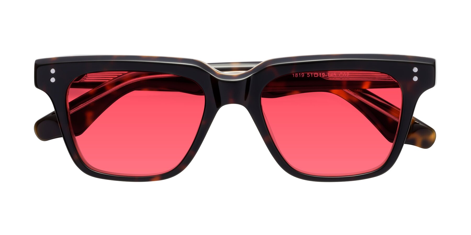 Folded Front of Gates in Tortoise-Clear with Red Tinted Lenses
