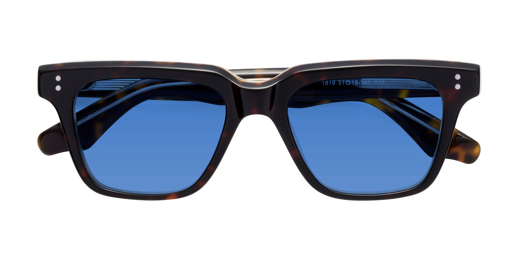 Folded Front of Gates in Tortoise-Clear with Blue Tinted Lenses