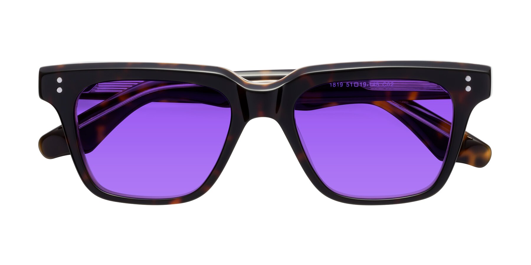 Folded Front of Gates in Tortoise-Clear with Purple Tinted Lenses