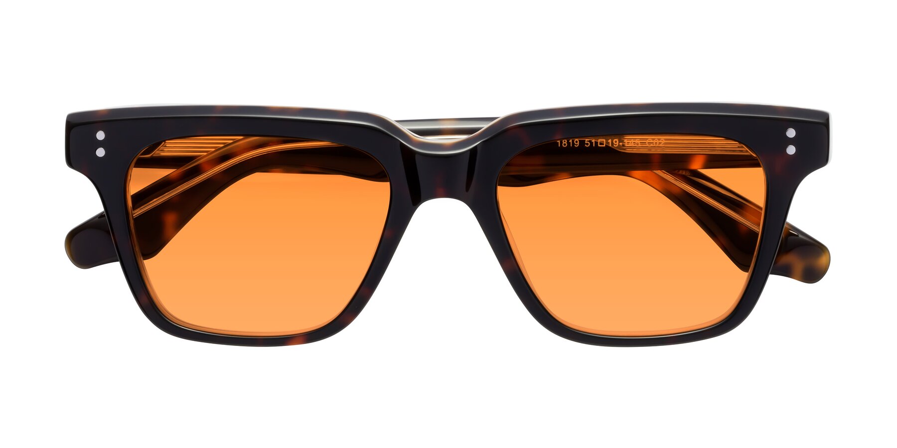 Folded Front of Gates in Tortoise-Clear with Orange Tinted Lenses