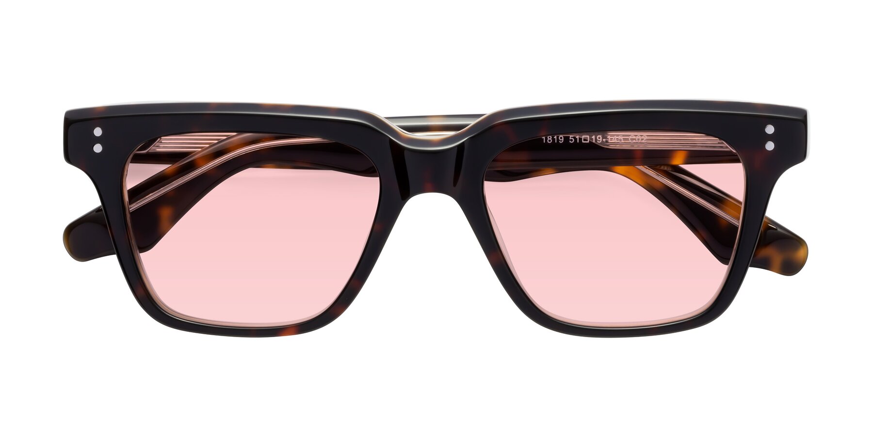 Folded Front of Gates in Tortoise-Clear with Light Garnet Tinted Lenses