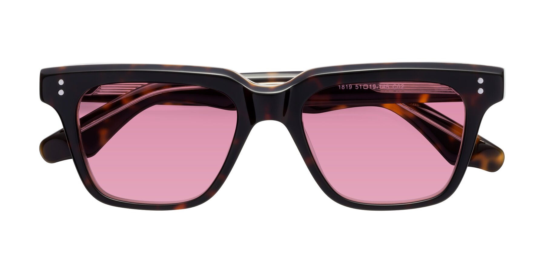 Folded Front of Gates in Tortoise-Clear with Medium Wine Tinted Lenses