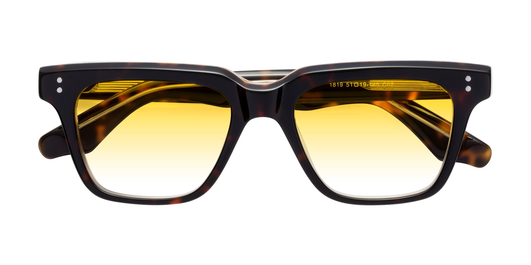 Folded Front of Gates in Tortoise-Clear with Yellow Gradient Lenses