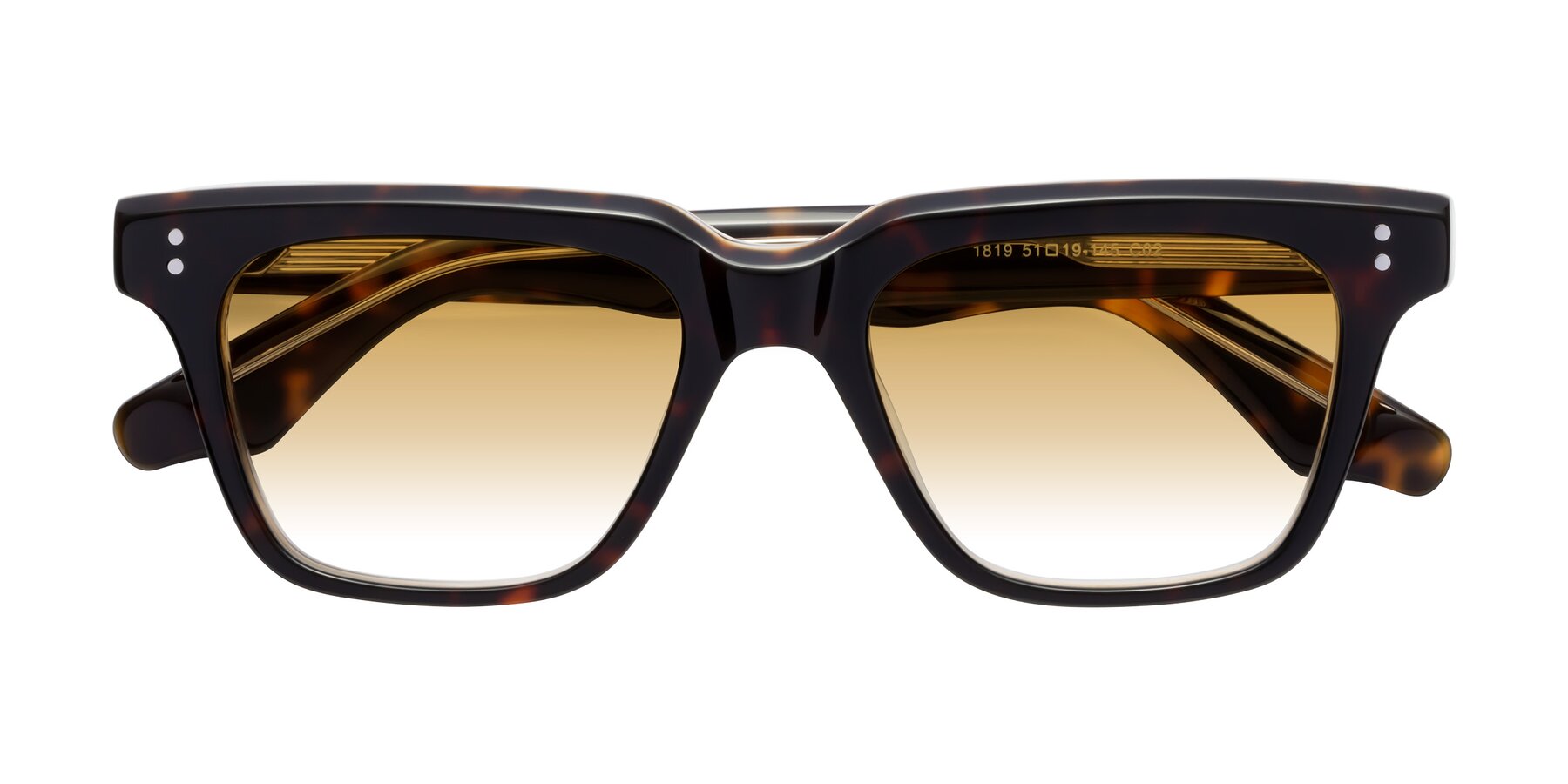 Folded Front of Gates in Tortoise-Clear with Champagne Gradient Lenses