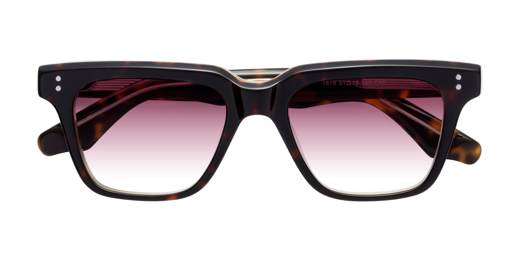 Folded Front of Gates in Tortoise-Clear with Wine Gradient Lenses