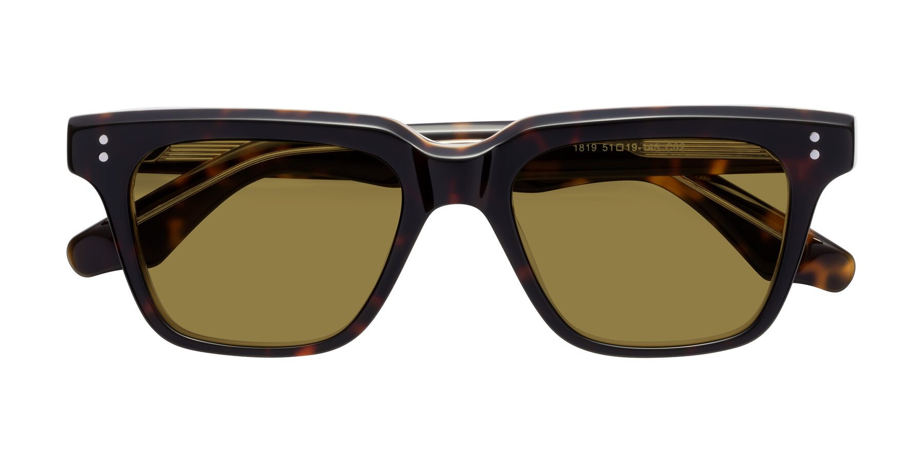 Folded Front of Gates in Tortoise-Clear with Brown Polarized Lenses