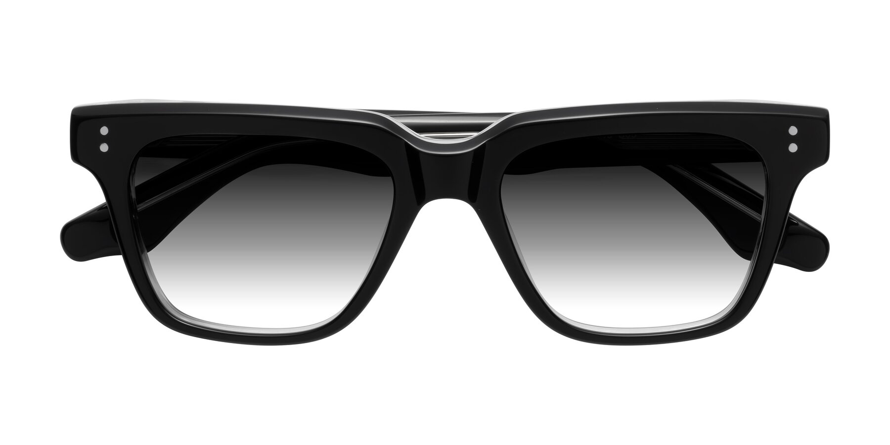 Folded Front of Gates in Black-Clear with Gray Gradient Lenses