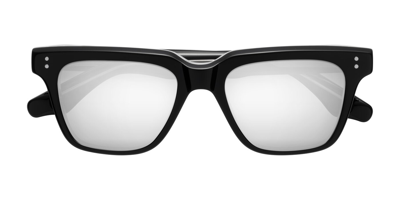 Gates - Black / Clear Flash Mirrored Sunglasses