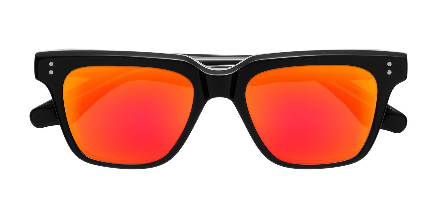 Gates - Black / Clear Flash Mirrored Sunglasses