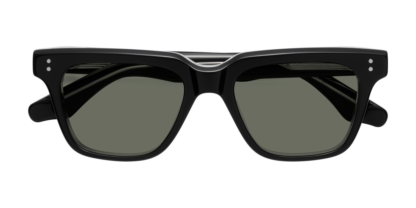 Gates - Black / Clear Polarized Sunglasses