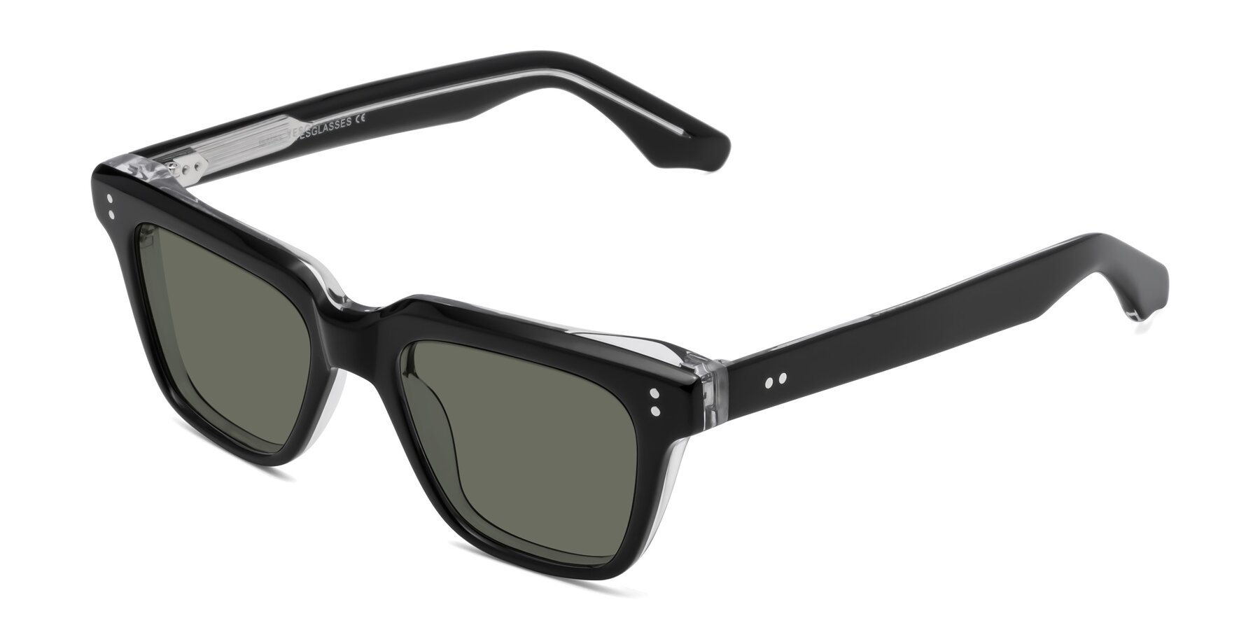 Angle of Gates in Black-Clear with Gray Polarized Lenses