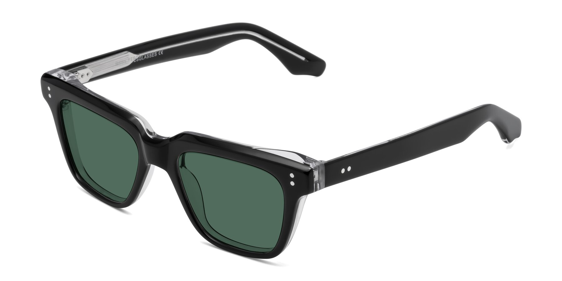 Angle of Gates in Black-Clear with Green Polarized Lenses