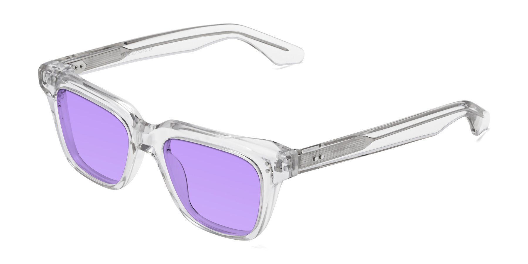 Angle of Gates in Clear with Medium Purple Tinted Lenses