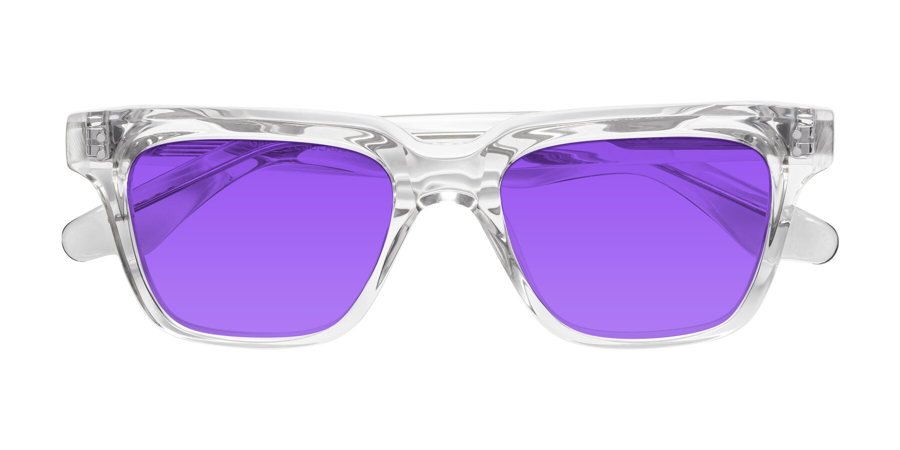 Folded Front of Gates in Clear with Purple Tinted Lenses