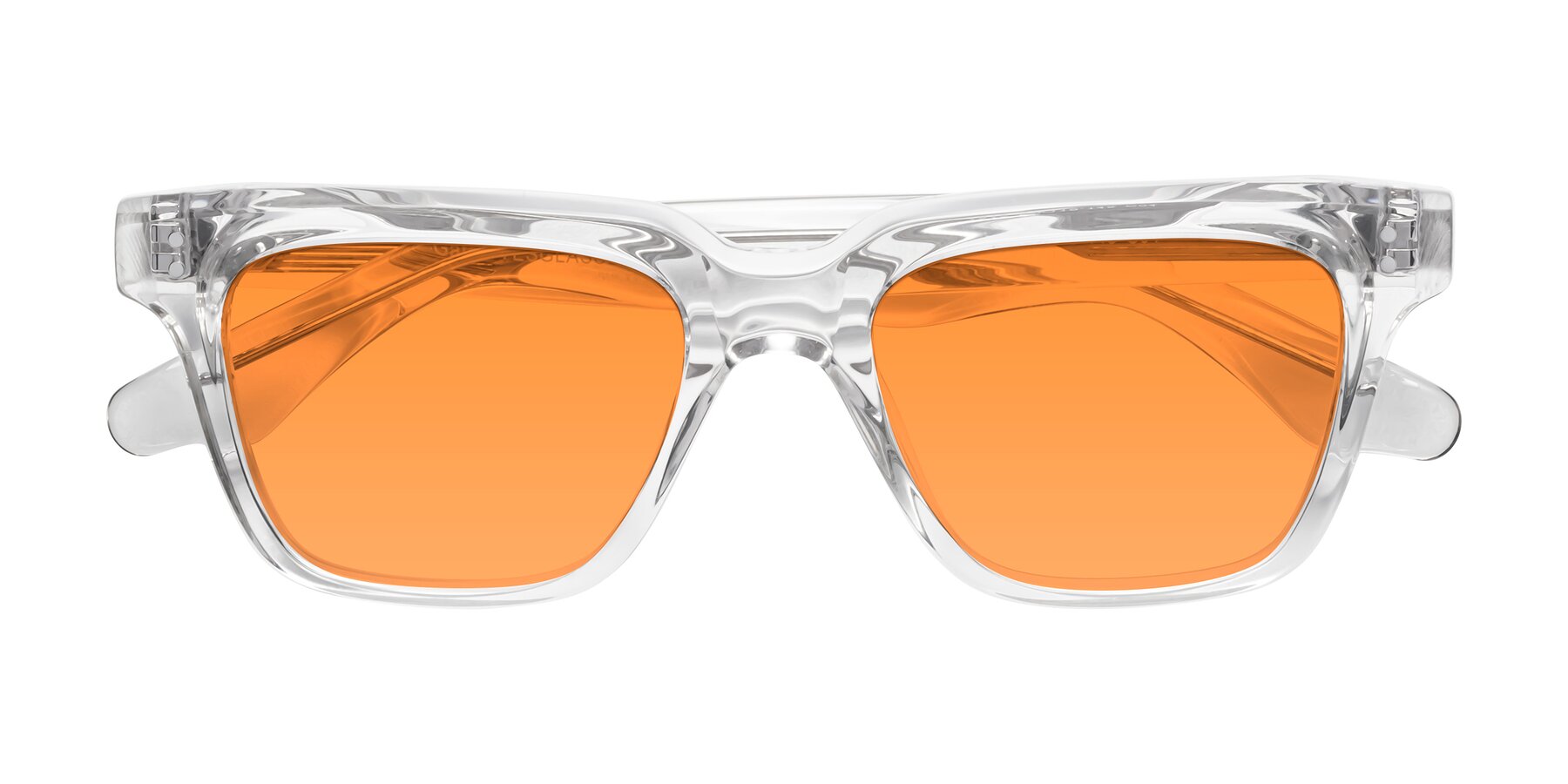 Folded Front of Gates in Clear with Orange Tinted Lenses