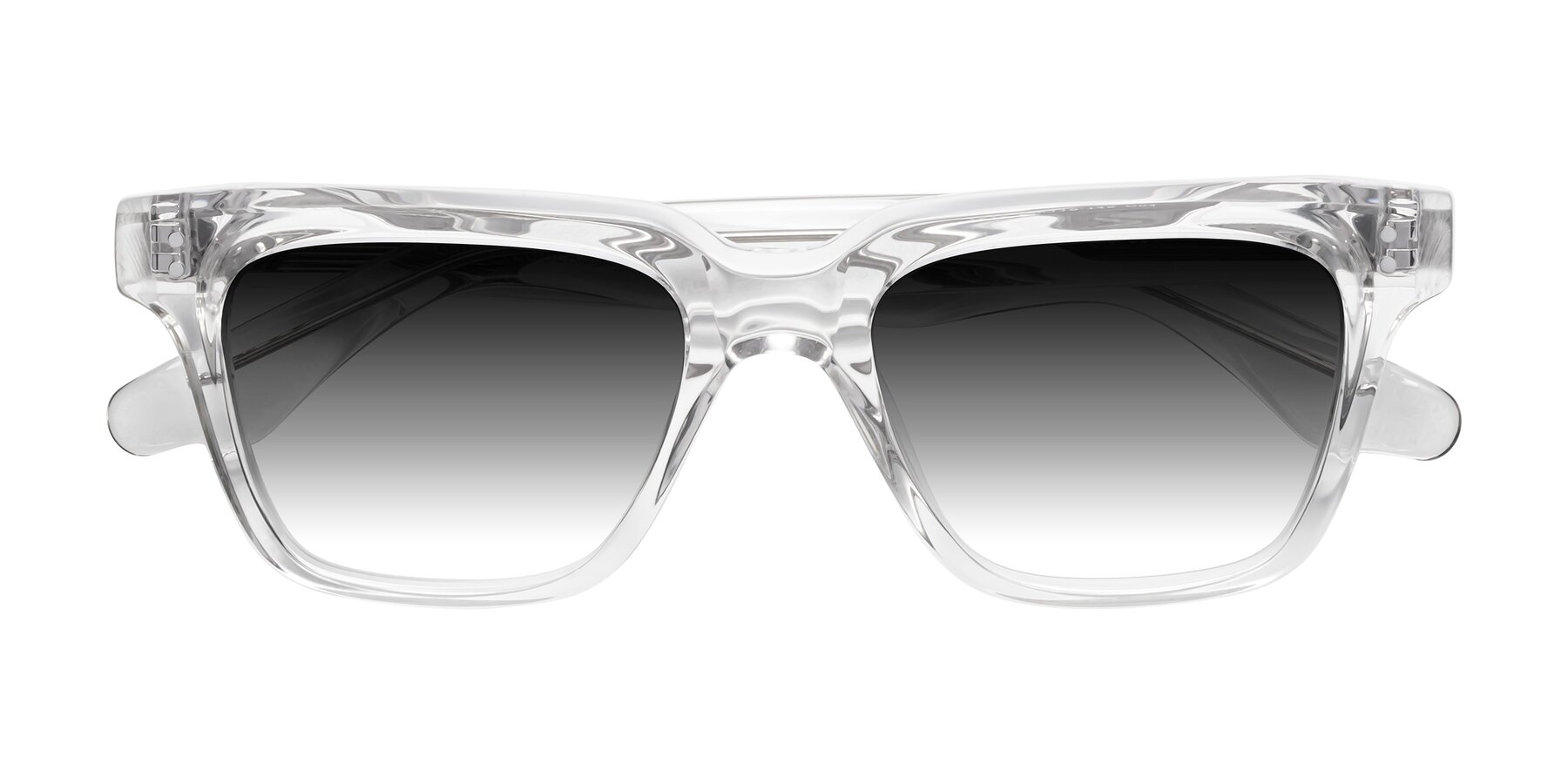 Folded Front of Gates in Clear with Gray Gradient Lenses