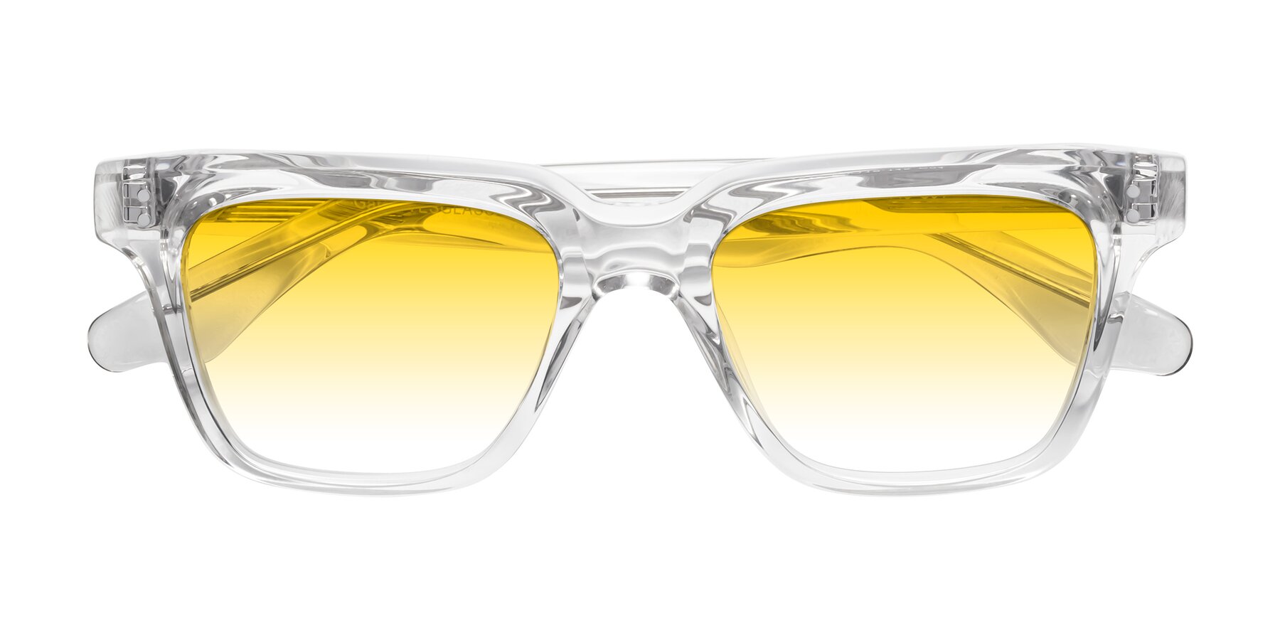 Folded Front of Gates in Clear with Yellow Gradient Lenses