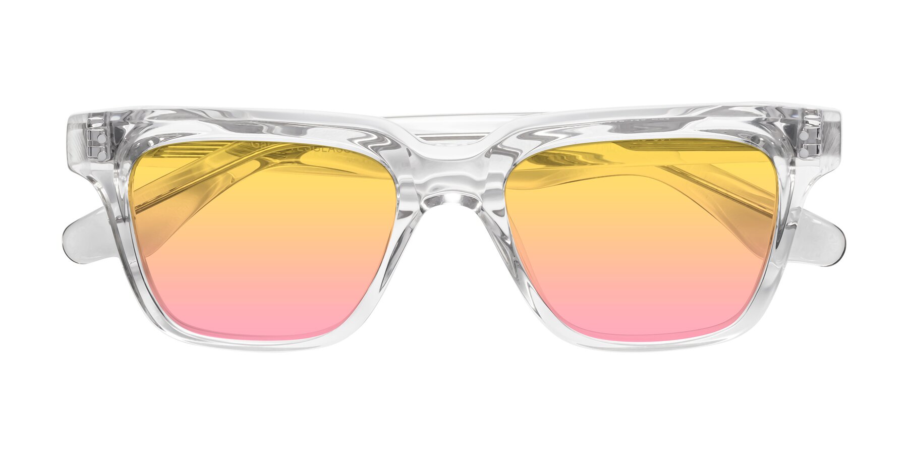 Folded Front of Gates in Clear with Yellow / Pink Gradient Lenses