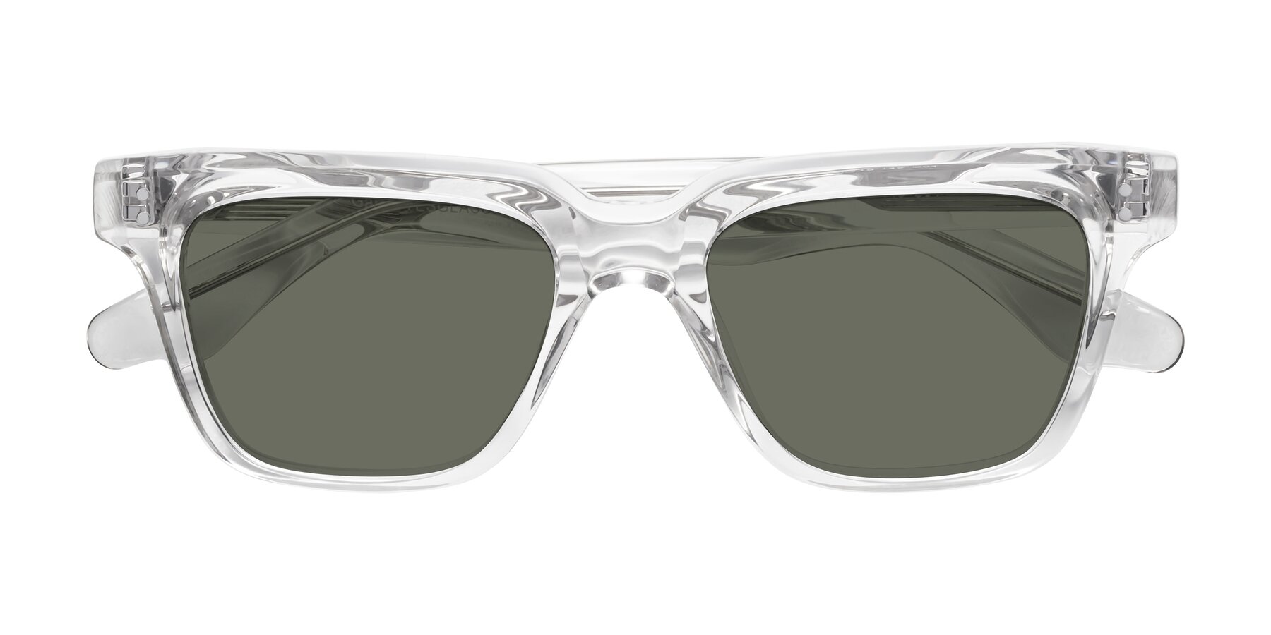 Folded Front of Gates in Clear with Gray Polarized Lenses