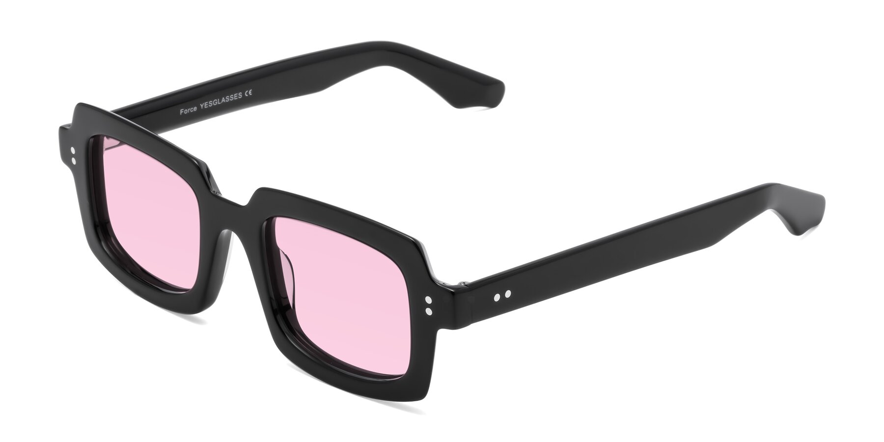 Angle of Force in Black with Light Pink Tinted Lenses