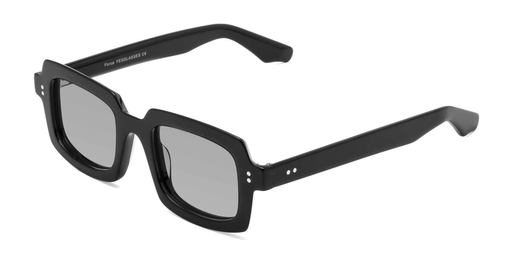 Angle of Force in Black with Light Gray Tinted Lenses