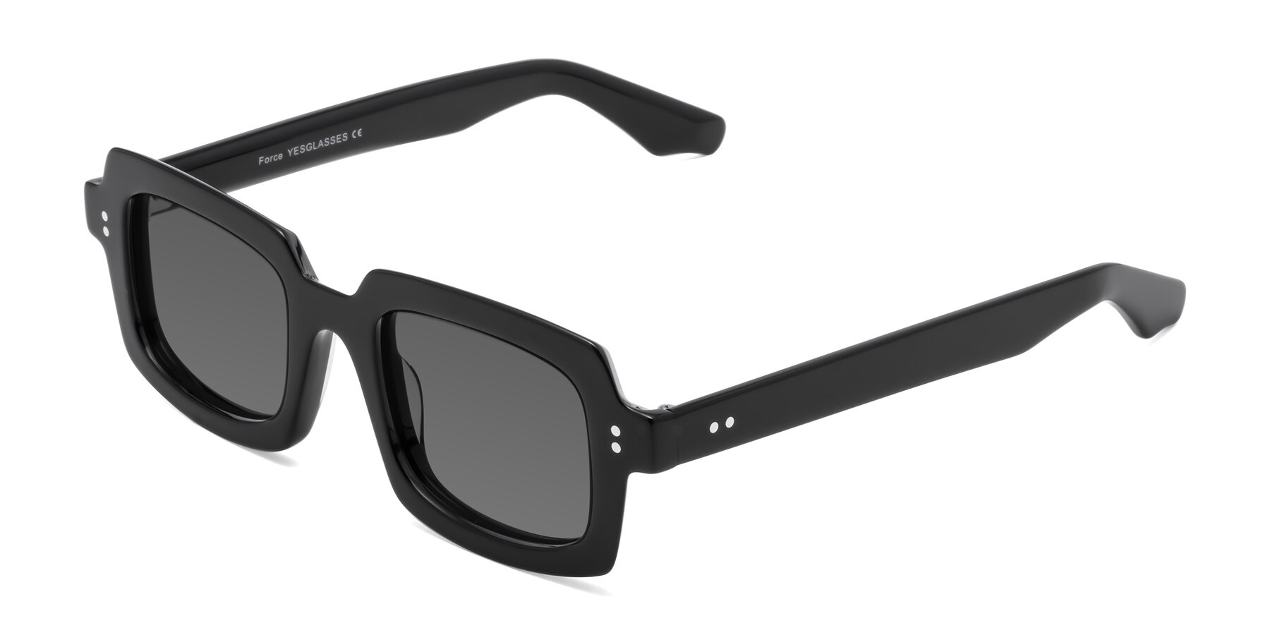 Angle of Force in Black with Medium Gray Tinted Lenses