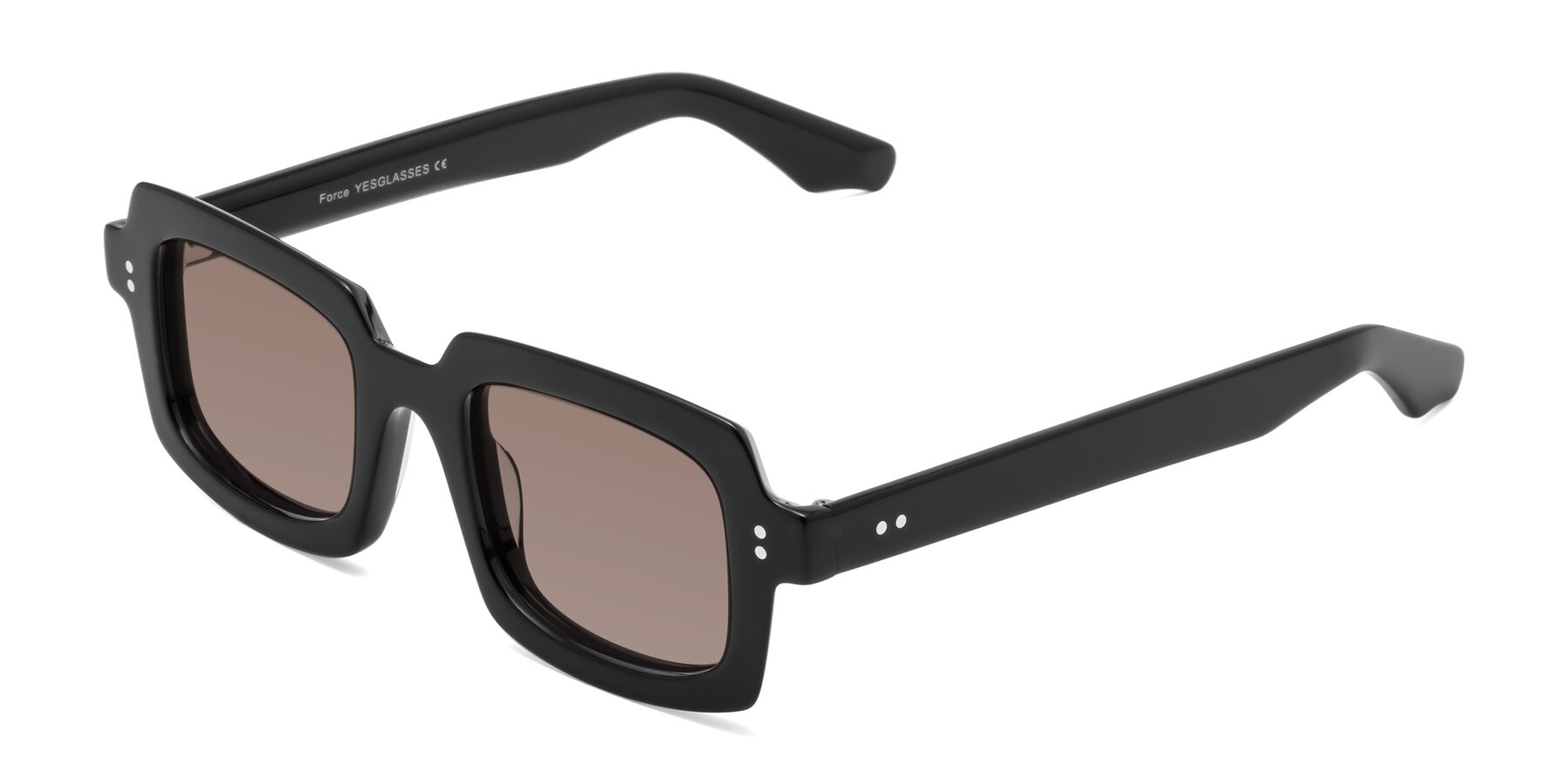 Angle of Force in Black with Medium Brown Tinted Lenses