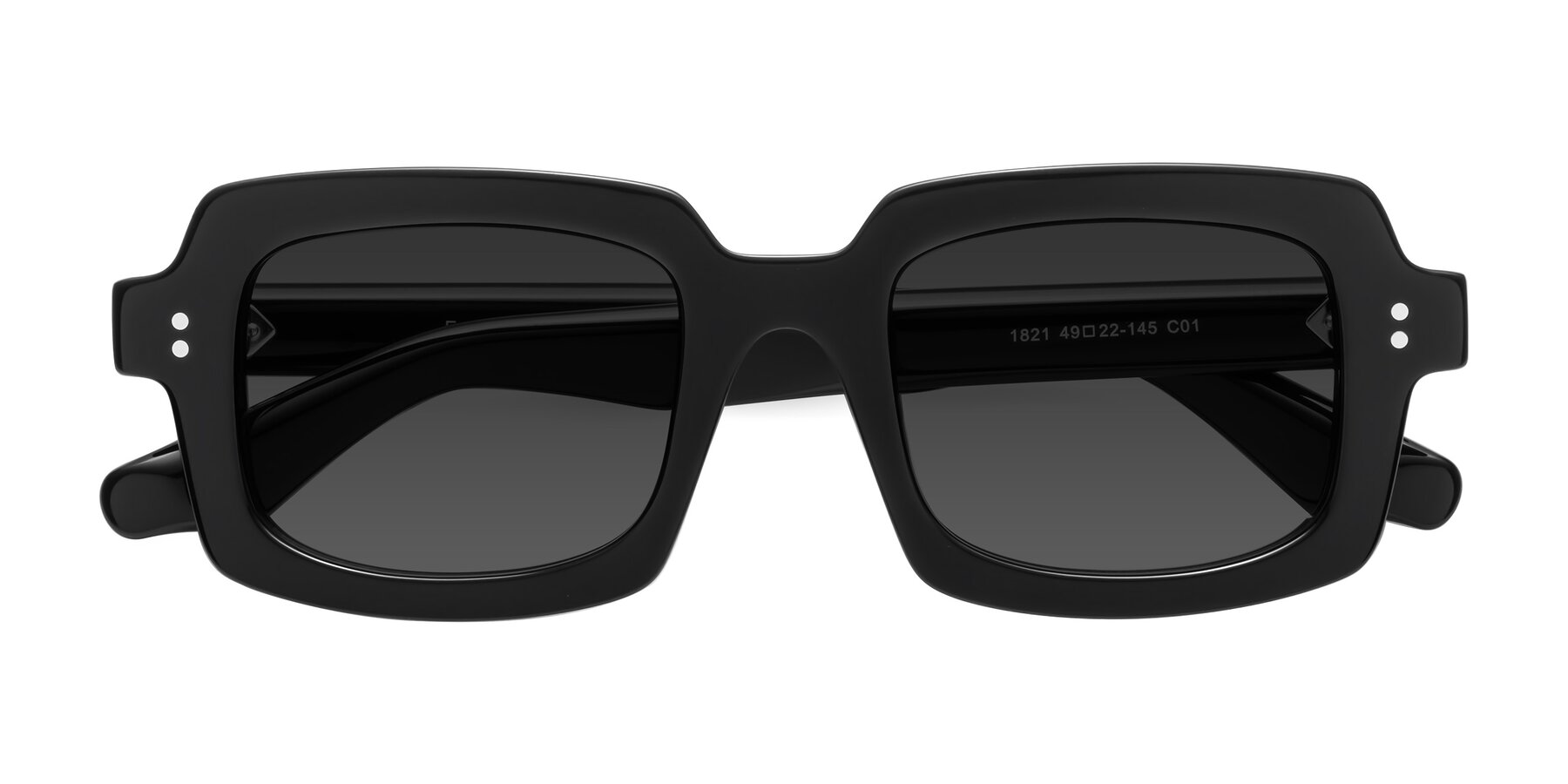 Folded Front of Force in Black with Gray Tinted Lenses